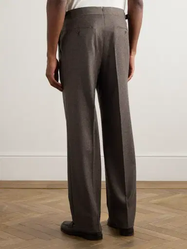 Stòffa Straight-Leg Pleated Wool and Cashmere-Blend Trousers - Men | Thumbnail 4 Stòffa Straight-Leg Pleated Wool and Cashmere-Blend Trousers - Men | Thumbnail 4