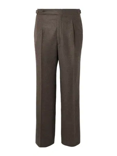 Stòffa Straight-Leg Pleated Wool and Cashmere-Blend Trousers - Men | Thumbnail 1 Stòffa Straight-Leg Pleated Wool and Cashmere-Blend Trousers - Men | Thumbnail 1