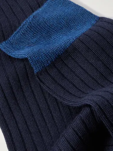 MR P. Ribbed Wool-Blend Socks - Men | Thumbnail 2 MR P. Ribbed Wool-Blend Socks - Men | Thumbnail 2