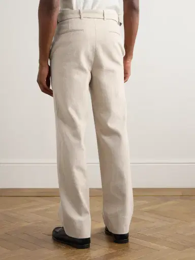 Stòffa Straight-Leg Belted Cotton-Twill Trousers - Men | Thumbnail 4 Stòffa Straight-Leg Belted Cotton-Twill Trousers - Men | Thumbnail 4
