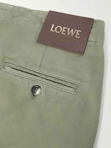 Loewe Wide-Leg Belted Garment-Dyed Cotton-Satin Trousers - Men | Thumbnail 5 Loewe Wide-Leg Belted Garment-Dyed Cotton-Satin Trousers - Men | Thumbnail 5