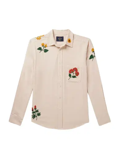 Portuguese Flannel Embroidered Organic Cotton-Flannel Shirt - Men | Thumbnail 1 Portuguese Flannel Embroidered Organic Cotton-Flannel Shirt - Men | Thumbnail 1