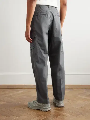 Stone Island STONE ISLAND GHOST Straight-Leg Logo-Appliquéd Cotton Cargo Trousers - Men | Thumbnail 4 Stone Island STONE ISLAND GHOST Straight-Leg Logo-Appliquéd Cotton Cargo Trousers - Men | Thumbnail 4