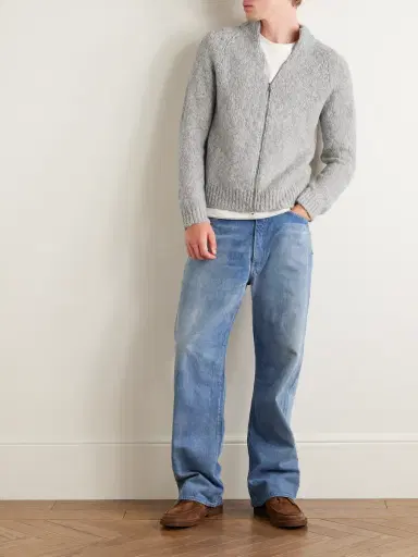 MR P. Alpaca-Blend Bouclé Zip-Up Cardigan - Men | Thumbnail 2 MR P. Alpaca-Blend Bouclé Zip-Up Cardigan - Men | Thumbnail 2