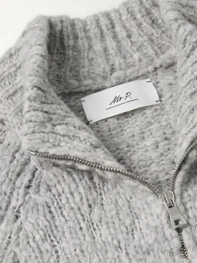 MR P. Alpaca-Blend Bouclé Zip-Up Cardigan - Men | Thumbnail 4 MR P. Alpaca-Blend Bouclé Zip-Up Cardigan - Men | Thumbnail 4