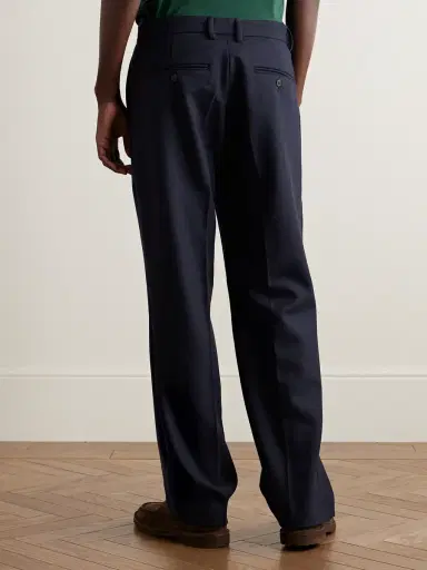 Portuguese Flannel Pleated Wool Trousers - Men | Thumbnail 4 Portuguese Flannel Pleated Wool Trousers - Men | Thumbnail 4