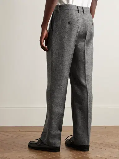 Portuguese Flannel Straight-Leg Pleated Wool Suit Trousers - Men | Thumbnail 4 Portuguese Flannel Straight-Leg Pleated Wool Suit Trousers - Men | Thumbnail 4
