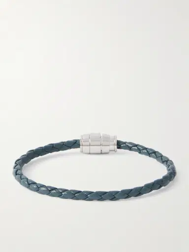 Montblanc Meisterstück 3-Ring Stainless Steel and Woven Leather Bracelet - Men | Thumbnail 3 Montblanc Meisterstück 3-Ring Stainless Steel and Woven Leather Bracelet - Men | Thumbnail 3