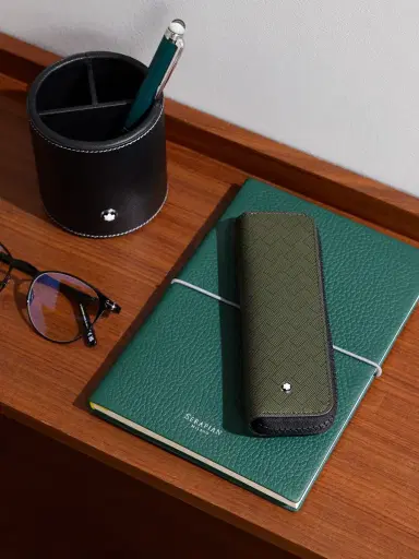 Montblanc Textured-Leather Pen Pouch - Men | Thumbnail 2 Montblanc Textured-Leather Pen Pouch - Men | Thumbnail 2