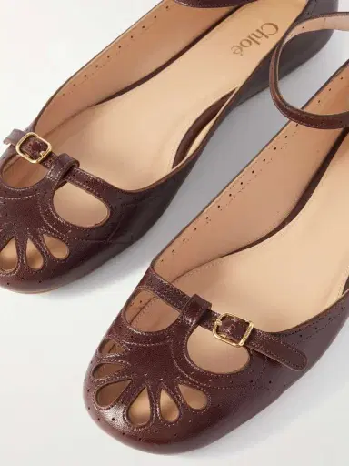 Chloé Misty Laser-cut Leather Ballet Flats | Thumbnail 4 Chloé Misty Laser-cut Leather Ballet Flats | Thumbnail 4