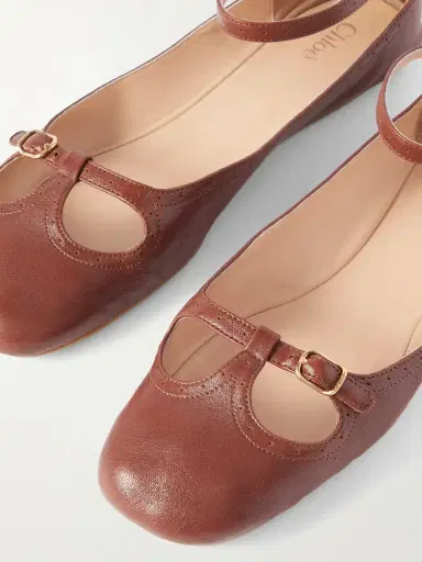 Chloé Misty Laser-cut Leather Ballet Flats | Thumbnail 4 Chloé Misty Laser-cut Leather Ballet Flats | Thumbnail 4