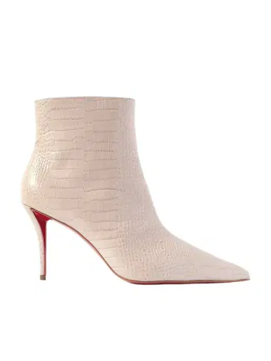 Christian Louboutin Miss Z 80 Croc-effect Leather Ankle Boots | Thumbnail 1 Christian Louboutin Miss Z 80 Croc-effect Leather Ankle Boots | Thumbnail 1