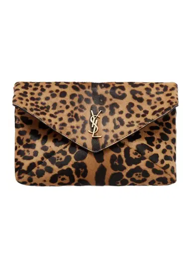 Saint Laurent Cassandre Leather-trimmed Leopard-print Calf Hair Shoulder Bag | Thumbnail 1 Saint Laurent Cassandre Leather-trimmed Leopard-print Calf Hair Shoulder Bag | Thumbnail 1