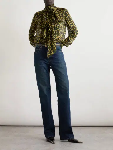Saint Laurent Nico Mid-rise Straight-leg Jeans | Thumbnail 2 Saint Laurent Nico Mid-rise Straight-leg Jeans | Thumbnail 2