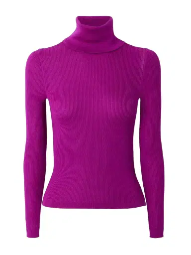 Saint Laurent Ribbed Wool, Cashmere And ilk-blend Turtleneck weater | Thumbnail 1 Saint Laurent Ribbed Wool, Cashmere And ilk-blend Turtleneck weater | Thumbnail 1