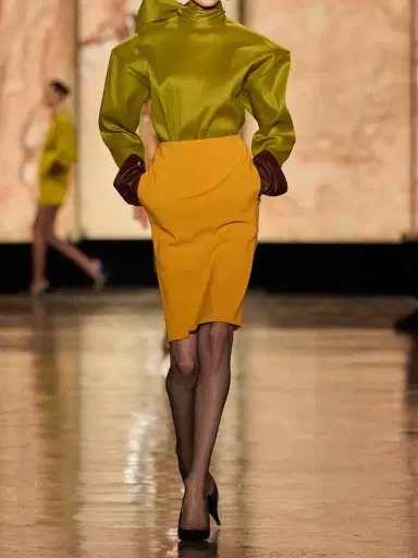 Saint Laurent Grain De Poudre Skirt | Thumbnail 5 Saint Laurent Grain De Poudre Skirt | Thumbnail 5