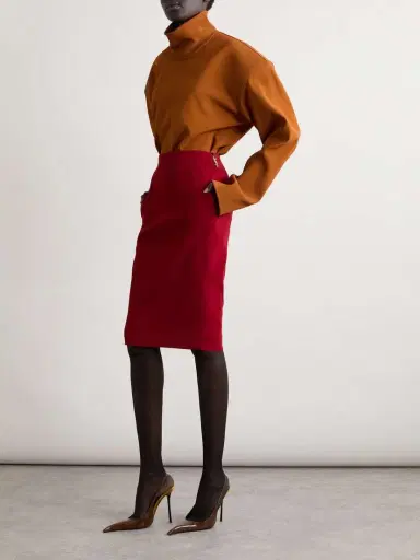 Saint Laurent Grain De Poudre Skirt | Thumbnail 2 Saint Laurent Grain De Poudre Skirt | Thumbnail 2