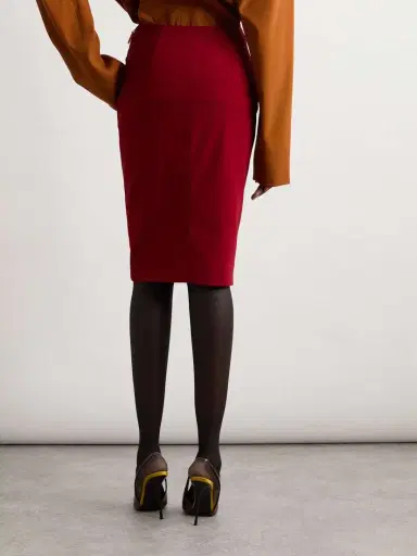 Saint Laurent Grain De Poudre Skirt | Thumbnail 3 Saint Laurent Grain De Poudre Skirt | Thumbnail 3