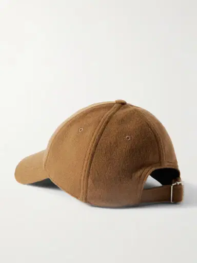 Saint Laurent Embroidered Brushed-cashmere Baseball Cap | Thumbnail 3 Saint Laurent Embroidered Brushed-cashmere Baseball Cap | Thumbnail 3
