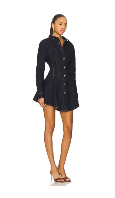 OW Collection Ella Denim Shirt Dress | Thumbnail 2 OW Collection Ella Denim Shirt Dress | Thumbnail 2