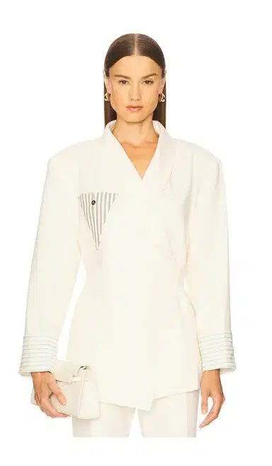 Yellow The Label Novela Linen Blazer | Thumbnail 1 Yellow The Label Novela Linen Blazer | Thumbnail 1