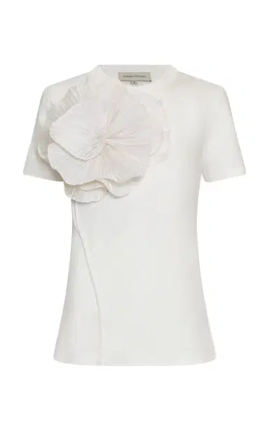 Andres Otalora Malta Embellished Cotton-Blend T-Shirt | Thumbnail 1 Andres Otalora Malta Embellished Cotton-Blend T-Shirt | Thumbnail 1