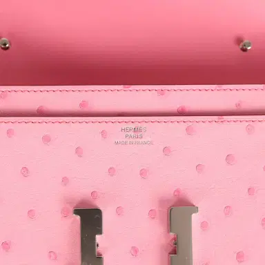 HERMÈS Hermes Constance To Go Wallet Bubblegum Ostrich Palladium Hardware | Thumbnail 7 HERMÈS Hermes Constance To Go Wallet Bubblegum Ostrich Palladium Hardware | Thumbnail 7