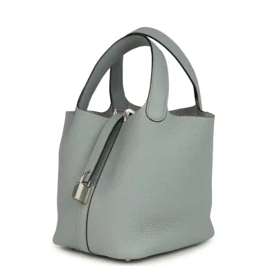 HERMÈS Hermes Picotin Lock 18 Gris Pantin Clemence Palladium Hardware | Thumbnail 3 HERMÈS Hermes Picotin Lock 18 Gris Pantin Clemence Palladium Hardware | Thumbnail 3