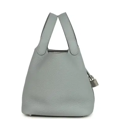 HERMÈS Hermes Picotin Lock 18 Gris Pantin Clemence Palladium Hardware | Thumbnail 4 HERMÈS Hermes Picotin Lock 18 Gris Pantin Clemence Palladium Hardware | Thumbnail 4
