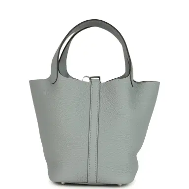 HERMÈS Hermes Picotin Lock 18 Gris Pantin Clemence Palladium Hardware | Thumbnail 5 HERMÈS Hermes Picotin Lock 18 Gris Pantin Clemence Palladium Hardware | Thumbnail 5