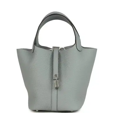 HERMÈS Hermes Picotin Lock 18 Gris Pantin Clemence Palladium Hardware | Thumbnail 1 HERMÈS Hermes Picotin Lock 18 Gris Pantin Clemence Palladium Hardware | Thumbnail 1