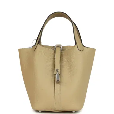 HERMÈS Hermes Picotin Lock 18 Trench Clemence Palladium Hardware | Thumbnail 1 HERMÈS Hermes Picotin Lock 18 Trench Clemence Palladium Hardware | Thumbnail 1