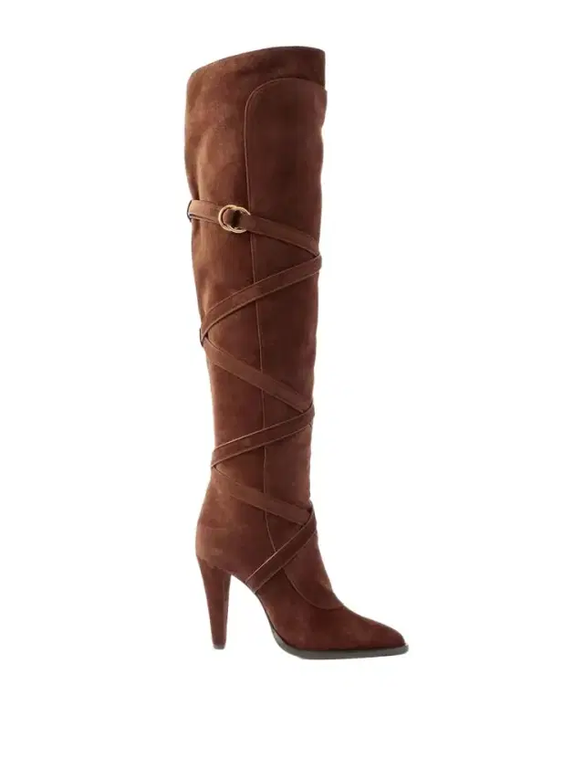 Janis Embellished Over-the-knee Suede Boots Janis Embellished Over-the-knee Suede Boots