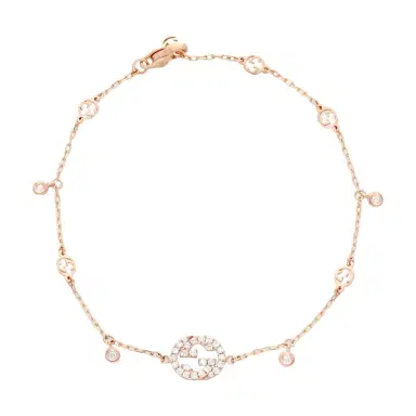 Gucci Gucci Interlocking G 18K Rose Gold Diamond Bracelet YBA729403001016 - S (6.3 by The Solist | Thumbnail 1 Gucci Gucci Interlocking G 18K Rose Gold Diamond Bracelet YBA729403001016 - S (6.3 by The Solist | Thumbnail 1