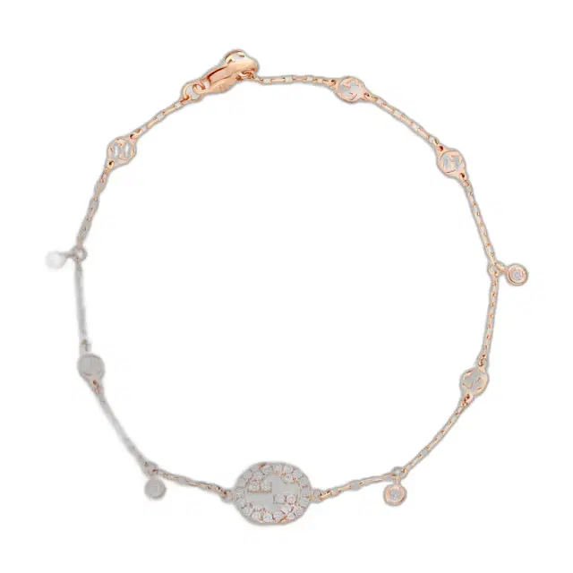 Gucci Interlocking G 18K Rose Gold Diamond Bracelet YBA729403001016 - M (6.7 by The Solist Gucci Interlocking G 18K Rose Gold Diamond Bracelet YBA729403001016 - M (6.7 by The Solist