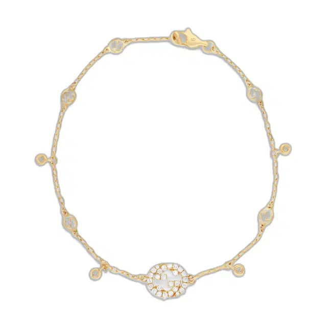 Gucci Interlocking G 18K Yellow Gold Diamond Bracelet YBA729403002016 - M (6.7 by The Solist Gucci Interlocking G 18K Yellow Gold Diamond Bracelet YBA729403002016 - M (6.7 by The Solist