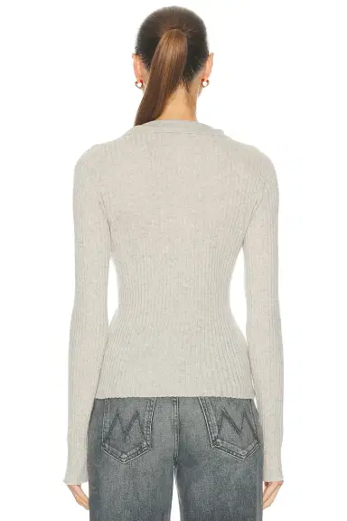 The Elder Statesman Silky Cashmere Polo Sweater | Thumbnail 3 The Elder Statesman Silky Cashmere Polo Sweater | Thumbnail 3