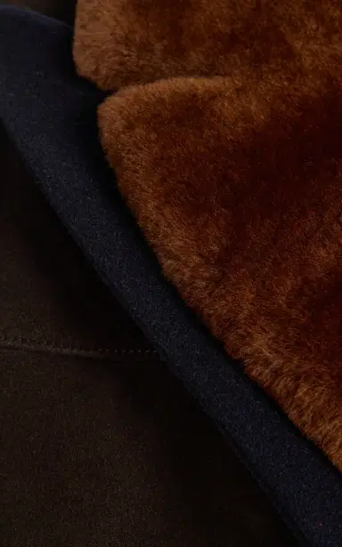Prada Shearling-Trimmed Suede Caban Jacket | Thumbnail 5 Prada Shearling-Trimmed Suede Caban Jacket | Thumbnail 5