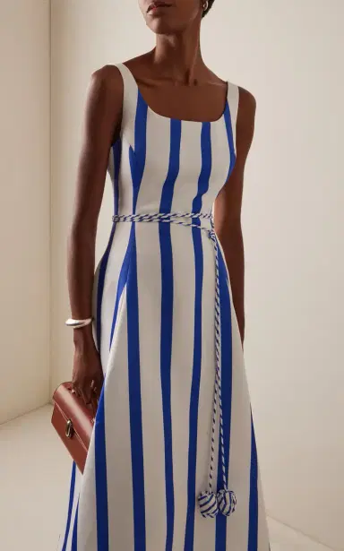 Leo Lin Serafina Striped Crepe Maxi Dress | Thumbnail 2 Leo Lin Serafina Striped Crepe Maxi Dress | Thumbnail 2
