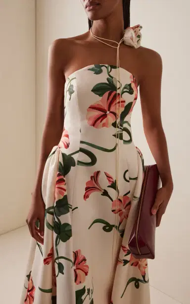 LEO LIN Violet Floral Crepe Maxi Dress | Thumbnail 4 LEO LIN Violet Floral Crepe Maxi Dress | Thumbnail 4