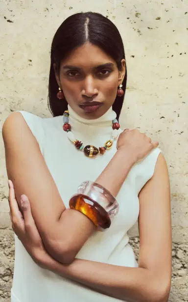 Lizzie Fortunato Arc Cuff In Tortoise | Thumbnail 4 Lizzie Fortunato Arc Cuff In Tortoise | Thumbnail 4