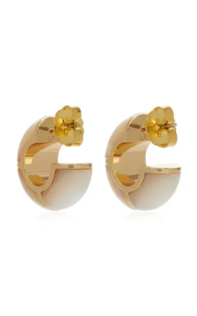 Lizzie Fortunato Zellige Hoops In Mother Of Pearl | Thumbnail 4 Lizzie Fortunato Zellige Hoops In Mother Of Pearl | Thumbnail 4