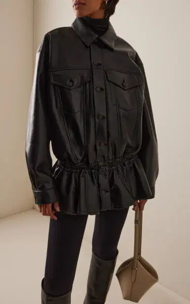 Agolde Rubik Leather Jacket | Thumbnail 2 Agolde Rubik Leather Jacket | Thumbnail 2