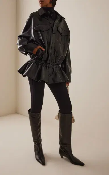 Agolde Rubik Leather Jacket | Thumbnail 3 Agolde Rubik Leather Jacket | Thumbnail 3