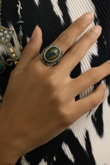 SEVAN BICAKCI Amethyst Diamond Peacock Ring | Thumbnail 2 SEVAN BICAKCI Amethyst Diamond Peacock Ring | Thumbnail 2