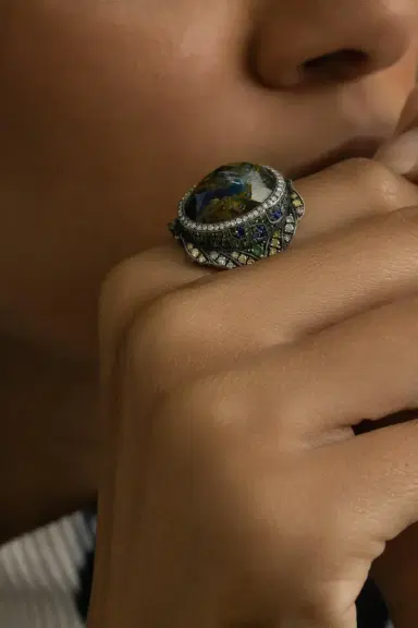 SEVAN BICAKCI Amethyst Diamond Peacock Ring | Thumbnail 3 SEVAN BICAKCI Amethyst Diamond Peacock Ring | Thumbnail 3