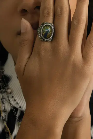 SEVAN BICAKCI Amethyst Diamond Peacock Ring | Thumbnail 4 SEVAN BICAKCI Amethyst Diamond Peacock Ring | Thumbnail 4