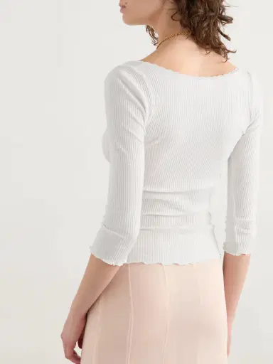 Chloé Ribbed Cotton Top | Thumbnail 4 Chloé Ribbed Cotton Top | Thumbnail 4