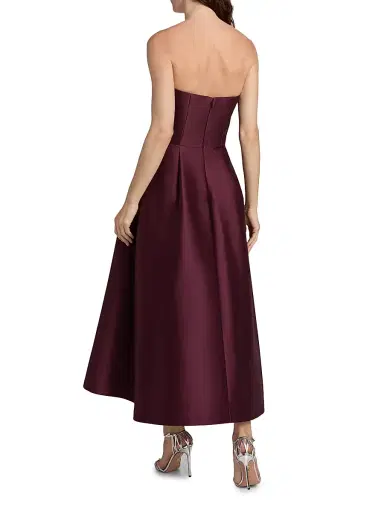 SACHIN BABI Women's Shay Strapless Tea-Length Dress - Bordeaux Esperance | Thumbnail 5 SACHIN BABI Women's Shay Strapless Tea-Length Dress - Bordeaux Esperance | Thumbnail 5