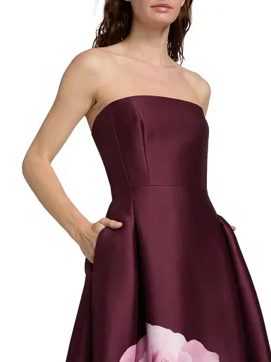 SACHIN BABI Women's Shay Strapless Tea-Length Dress - Bordeaux Esperance | Thumbnail 6 SACHIN BABI Women's Shay Strapless Tea-Length Dress - Bordeaux Esperance | Thumbnail 6